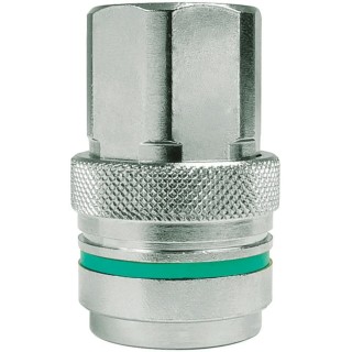 CEJN Brass Pipe Fitting 3/8 in G Threaded Coupler Female 3/8 in to Female 3/8 in 104671200