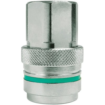 CEJN Brass Pipe Fitting 3/8 in G Threaded Coupler Female 3/8 in to Female 3/8 in 104671200