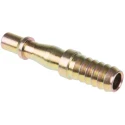 PCL Steel Pneumatic Quick Connect Coupling Male Thread 9.5mm Yellow Zinc Passivated ACA2488