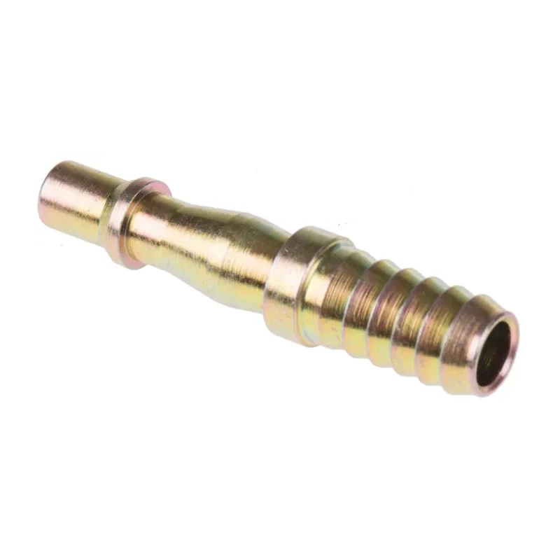 PCL Steel Pneumatic Quick Connect Coupling Male Thread 9.5mm Yellow Zinc Passivated ACA2488