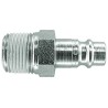 CEJN Steel Pneumatic Quick Connect Coupling 3/8 in Male R, Zinc Plated, 16 bar Pressure, Series 300 103005154