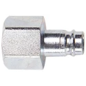 CEJN Steel Pneumatic Quick Connect Coupling 1/2 in Female G Thread Zinc Plated 410 Series 104105205