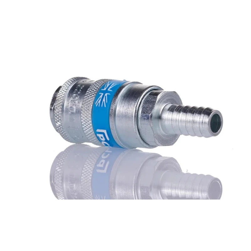 PCL Steel Pneumatic Quick Connect Coupling Male 10mm, Yellow Zinc Passivated Finish AC21T