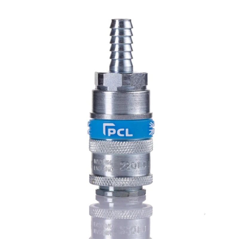 PCL Steel Pneumatic Quick Connect Coupling Male Thread with 8mm Hose Barb Connection AC21S