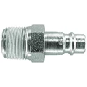 CEJN Steel Pneumatic Quick Connect Coupling 1/2 in Male R Zinc Plated 300 Series 16 bar 100°C 103005155