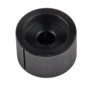 RS PRO 22 mm Diameter Black Aluminium Potentiometer Knob for 6.4 mm Circular Shaft 498-839