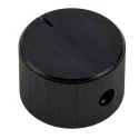 RS PRO 22 mm Diameter Black Aluminium Potentiometer Knob for 6.4 mm Circular Shaft 498-839