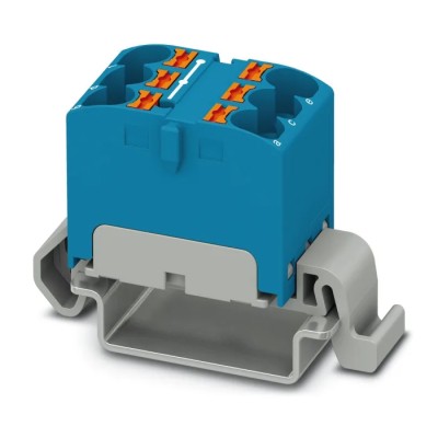 Phoenix Contact Distribution Block 6 Way 800V 32A Blue Polyamide Housing 3273660