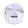 RS PRO 25 mm Knob Diameter Silver Aluminium Potentiometer Knob for 6.4 mm Circular Shaft 498-867