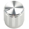 RS PRO 15 mm Knob Diameter Silver Aluminium Potentiometer Knob for 6.4 mm Circular Shaft 498-889