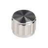 RS PRO 20 mm Knob Diameter Silver Potentiometer Knob for 6.4 mm Shaft Circular 498-873