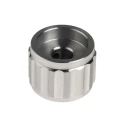 RS PRO 20 mm Knob Diameter Silver Potentiometer Knob for 6.4 mm Shaft Circular 498-873