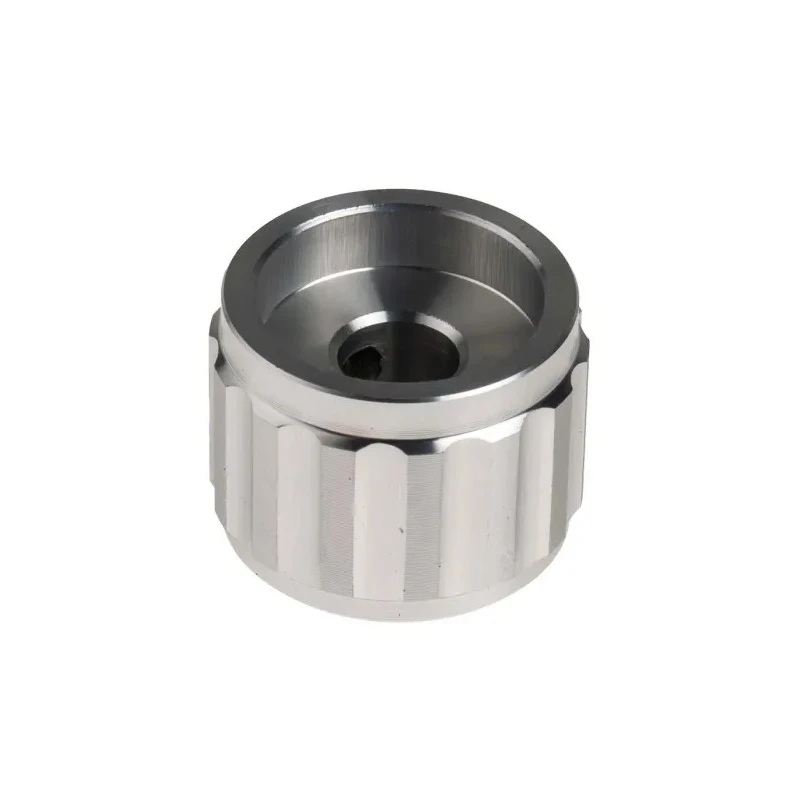 RS PRO 20 mm Knob Diameter Silver Potentiometer Knob for 6.4 mm Shaft Circular 498-873