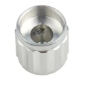RS PRO 15 mm Knob Diameter Silver Aluminium Potentiometer Knob for 6.4 mm Circular Shaft 498-889