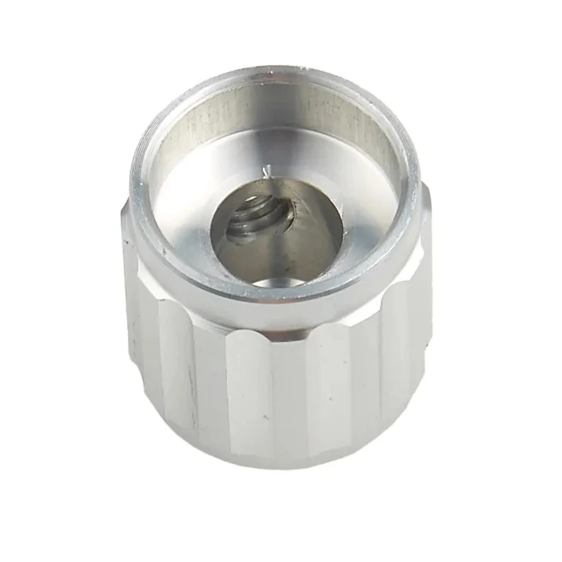 RS PRO 15 mm Knob Diameter Silver Aluminium Potentiometer Knob for 6.4 mm Circular Shaft 498-889