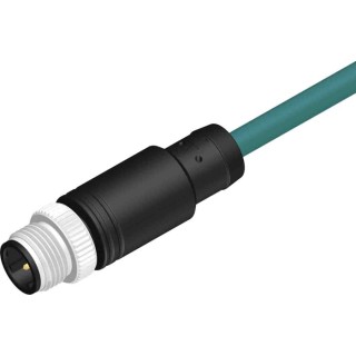 RS PRO Circular Connector M12 Male Cable Connector 250V 2 m Polyurethane Jacket IP67 D Coding 201-7108