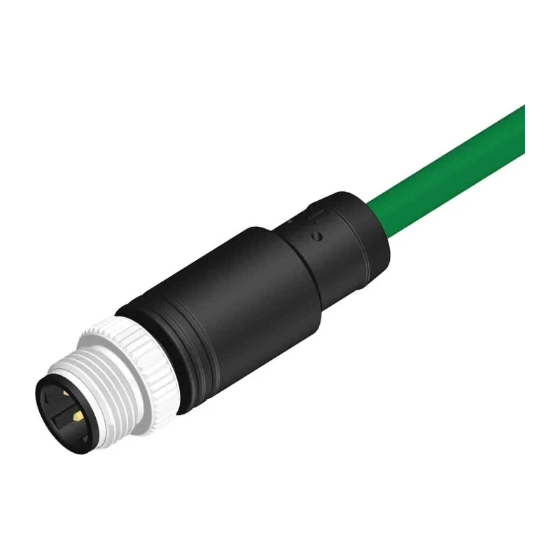 RS PRO 4 way M12 Male Circular Connector 5 m Cable 250V IP67 201-7110