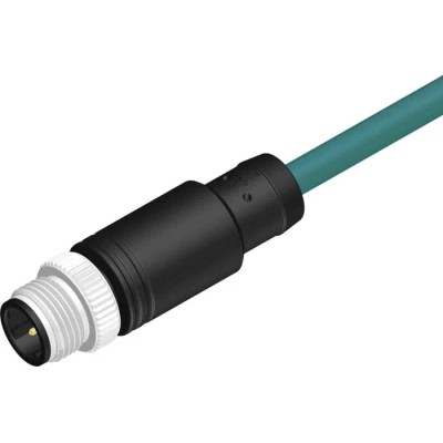 RS PRO 4 Way M12 Male Circular Connector 5 m Cable Length Polyurethane Jacket IP67 Rated 250V 201-7111