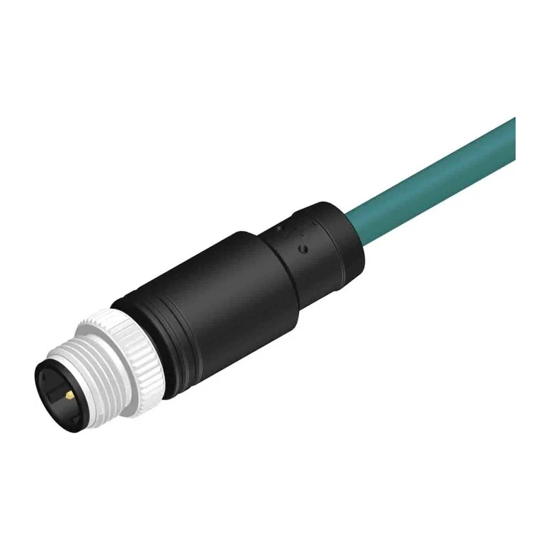 RS PRO 4 Way M12 Male Circular Connector 5 m Cable Length Polyurethane Jacket IP67 Rated 250V 201-7111