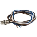 RS PRO Circular Connector, 4 Contacts, Front Mount, M8, Plug, Male, Brass Housing, IP67, 30V, 3A, Screw Coupling 201-7204