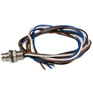 RS PRO Circular Connector, 4 Contacts, Front Mount, M8, Plug, Male, Brass Housing, IP67, 30V, 3A, Screw Coupling 201-7204