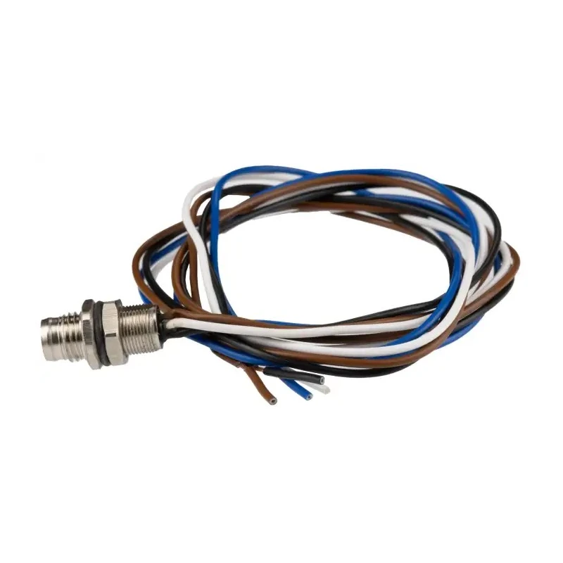 RS PRO Circular Connector, 4 Contacts, Front Mount, M8, Plug, Male, Brass Housing, IP67, 30V, 3A, Screw Coupling 201-7204
