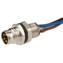 RS PRO Circular Connector, 4 Contacts, Front Mount, M8, Plug, Male, Brass Housing, IP67, 30V, 3A, Screw Coupling 201-7204
