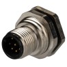 RS PRO Circular Connector 8 Contacts Rear Mount M12 Plug Male IP67 30V 2A Brass Gold Plated 201-7225