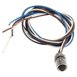 RS PRO Circular Connector, 4 Contacts, Front Mount, M8 Socket Female, IP67, 3A, 30V Threaded, Brass Housing IP67