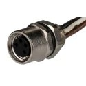 RS PRO Circular Connector, 4 Contacts, Front Mount, M8 Socket Female, IP67, 3A, 30V Threaded, Brass Housing IP67