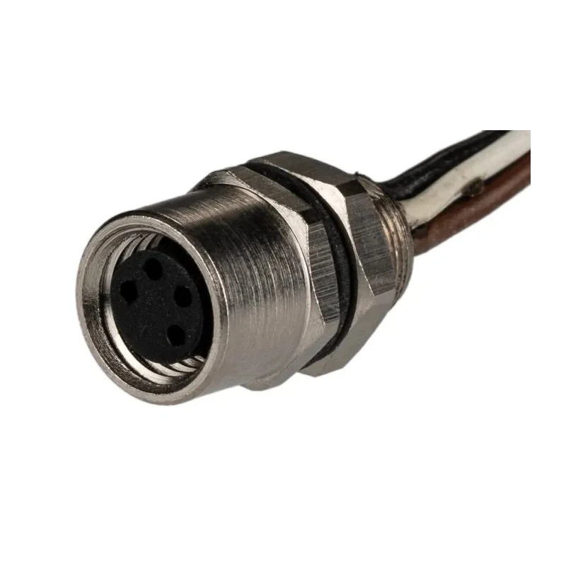 RS PRO Circular Connector, 4 Contacts, Front Mount, M8 Socket Female, IP67, 3A, 30V Threaded, Brass Housing IP67