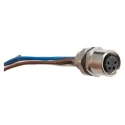 RS PRO Circular Connector, 4 Contacts, Front Mount, M8 Socket Female, IP67, 3A, 30V Threaded, Brass Housing IP67