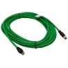RS PRO Shielded Cat5e Ethernet Cable 10 m Green M12 Male to RJ45 Male Braid PVC 60V Cat5e