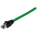 RS PRO Shielded Cat5e Ethernet Cable 10 m Green M12 Male to RJ45 Male Braid PVC 60V Cat5e