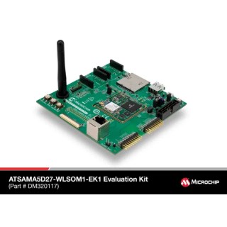Microchip ATSAMA5D27-WLSOM1 Bluetooth Communication & Wireless Development Tool Evaluation Kit 500MHz ATSAMA5D27-WLSOM1