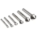 EXACT High Speed Steel-E Countersink Drill Bit Set, 3 Flutes, 90°, 6 Pieces 4405727