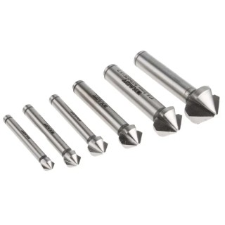 EXACT High Speed Steel-E Countersink Drill Bit Set, 3 Flutes, 90°, 6 Pieces 4405727
