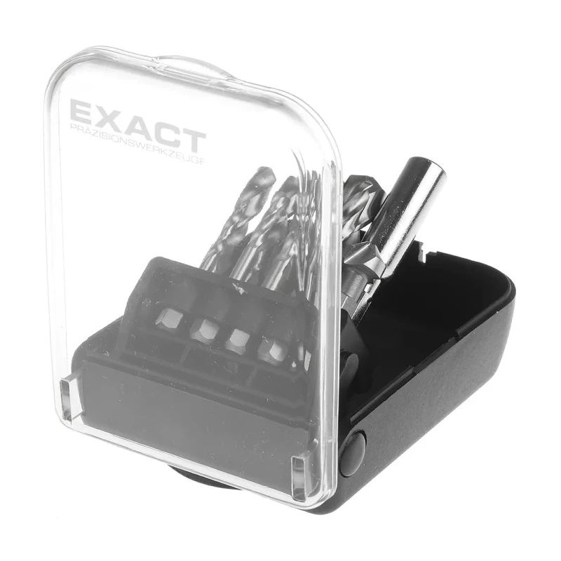 EXACT 11-Piece High Speed Steel Twist Drill Bit Set for Metal, 2.5 mm to 10.2 mm Sizes 4450907