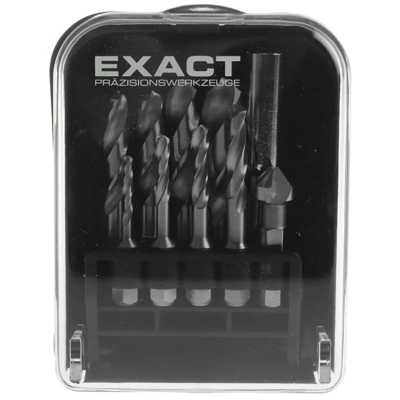 EXACT 11-Piece High Speed Steel Twist Drill Bit Set for Metal, 2.5 mm to 10.2 mm Sizes 4450907