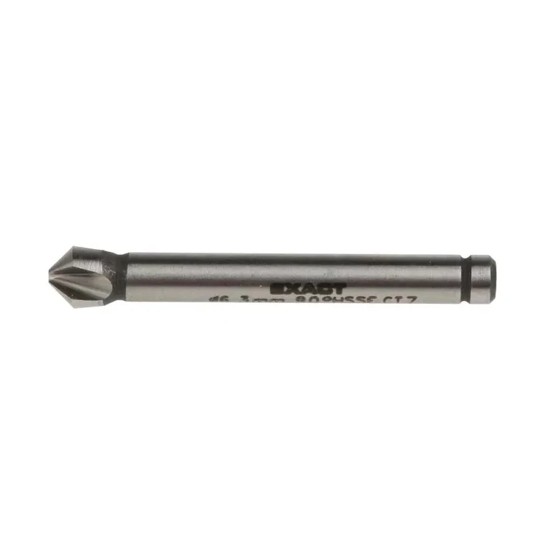 EXACT Hard Metal High Speed Steel Cobalt Drill Bit 6.3 mm Head Diameter 3 Flutes 90° Countersink DIN 335C 4405706