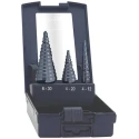 EXACT 3-Piece Step Drill Bit Set for Metal, 4 mm to 30 mm High Speed Steel 4450070