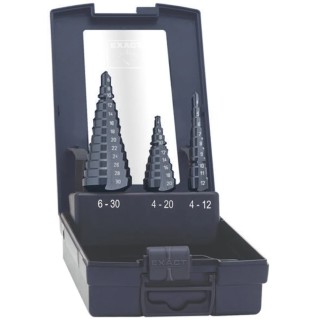 EXACT 3-Piece Step Drill Bit Set for Metal, 4 mm to 30 mm High Speed Steel 4450070