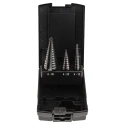 EXACT Drill Bit Set 3-Piece High Speed Steel Step Drill Bits 4 mm Min, 30 mm Max 4450071