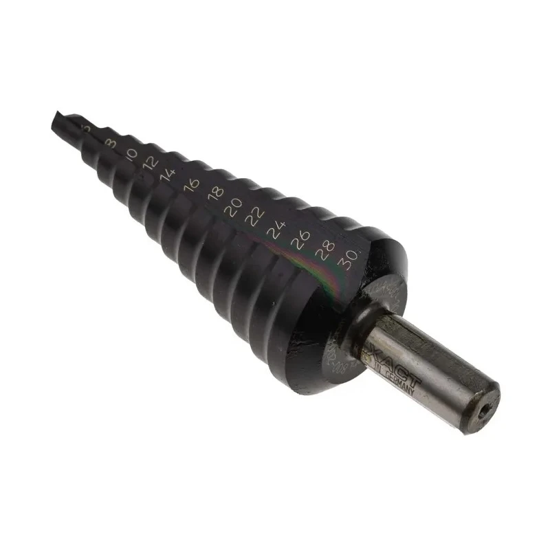 EXACT Drill Bit Set 3-Piece High Speed Steel Step Drill Bits 4 mm Min, 30 mm Max 4450071