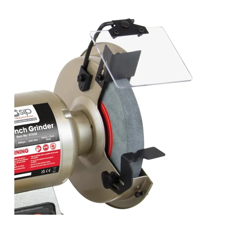 SIP Professional Bench Grinder 203.2 mm Wheel Diameter 230V 550W Motor Power Model 7628