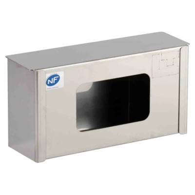 Louis Tellier Glove Dispenser Steel Grey with Front Exit 255mm Depth, 145mm Height, 90mm Width B1035