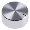 RS PRO Silver Aluminium Potentiometer Knob 32 mm Diameter for 6.4 mm Circular Shaft 499-955