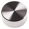 RS PRO 38 mm Knob Diameter Silver Aluminium Potentiometer Knob for 6.4 mm Shaft Circular 499-961
