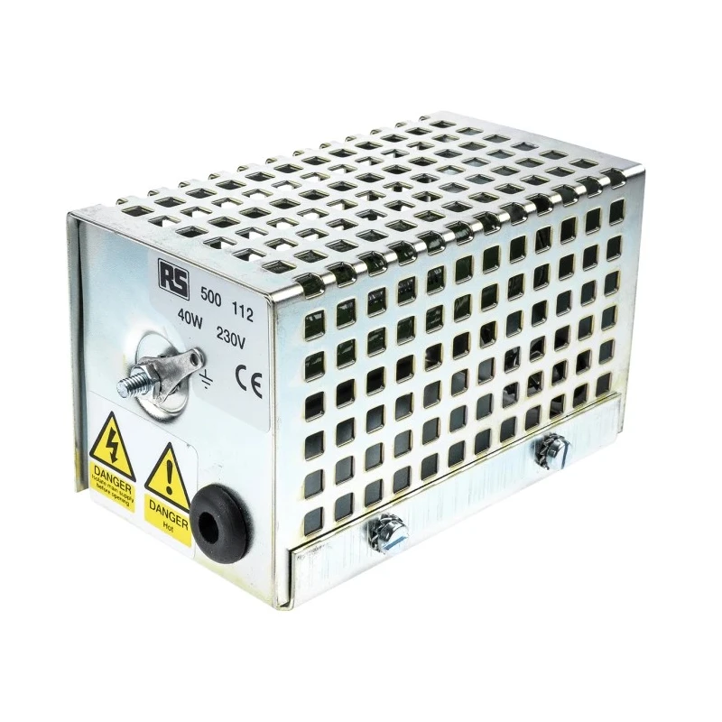 RS PRO 88 °C Enclosure Heater 230V AC 40W Output Sheet Steel Surface Mount 121mm x 67mm 500-112