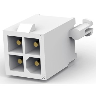 TE Connectivity Mini-Universal MATE-N-LOK Series Straight Through Hole PCB Header 4 Contact 4.14 mm Pitch 2 Row 1-770174-1